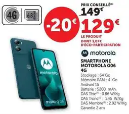 Super U Motorola - smartphone g06 4g offre
