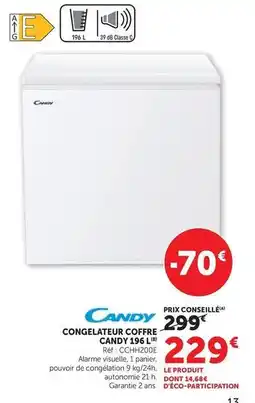 Super U Candy - congelateur coffre offre