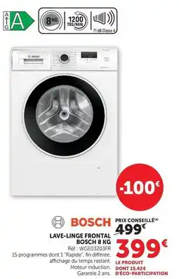 Super U Bosch - lave-linge frontal 8 kg offre