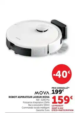 Super U Robot aspirateur laveur mova offre