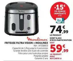 Super U Moulinex - friteuse filtra vision + offre