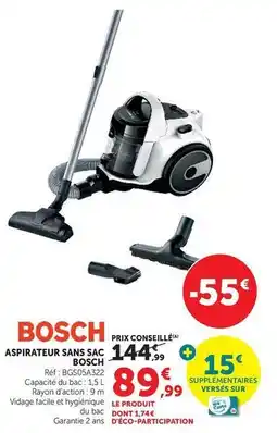 Super U Bosch - aspirateur sans sac offre