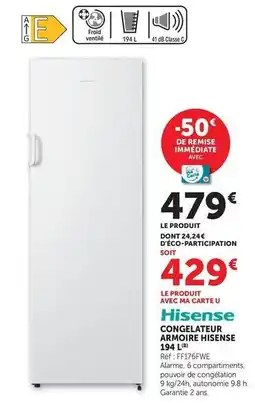 Super U Hisense - congelateur armoire offre