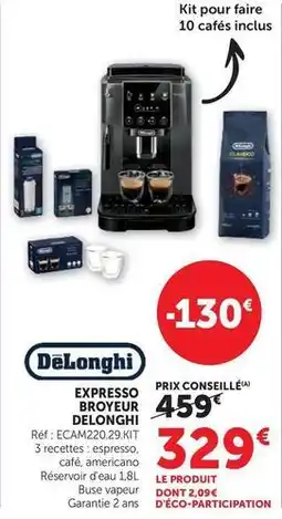 Super U Delonghi - expresso broyeur offre