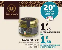 Bi1 U Sauce pesto offre