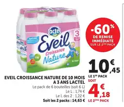 Bi1 Lactel Eveil Croissance Nature offre