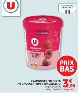 Bi1 U Framboises enrobées au chocolat ruby offre