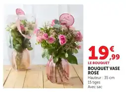 Bi1 LE BOUQUET BOUQUET VASE ROSE offre