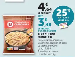 Bi1 PLAT CUISINE SURGELE U offre