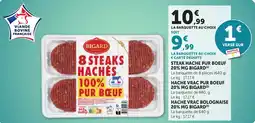 Bi1 Bigard steaks haches pur boeuf 20% mg offre