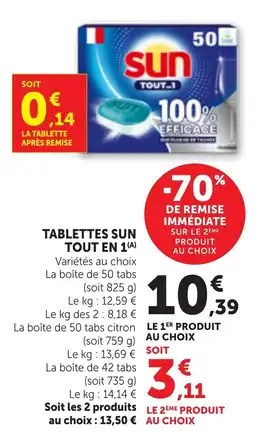 Bi1 SUN Tablettes Tout en 1 offre