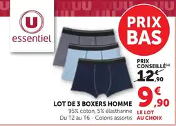 Bi1 essentiel BOXERS HOMME offre