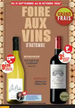 Grand Frais Aoc - bourgogne petit chablis aoc offre