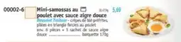 Maximo Dessaint Traiteur Mini-samossas au poulet avec sauce aigre douce offre