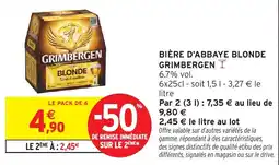 Intermarché Express GRIMBERGEN BIÈRE D'ABBAYE BLONDE offre