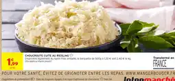Intermarché Hyper Choucroute cuite au riesling offre
