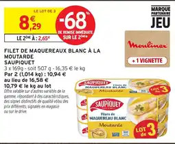 Intermarché Express Saupiquet Filet de Maquereau Blanc Moutarde offre