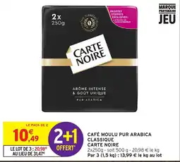 Intermarché Hyper CARTE NOIRE CAFÉ MOULU PUR ARABICA CLASSIQUE offre