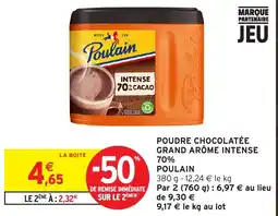 Intermarché Hyper POULAIN Poudre chocolatée grand arôme intense 70% offre