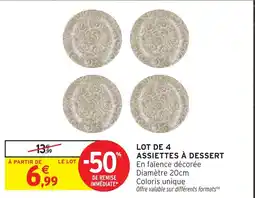 Intermarché Hyper ASSIETTES À DESSERT offre