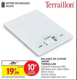 Intermarché Hyper Terraillon Balance de cuisine smart offre