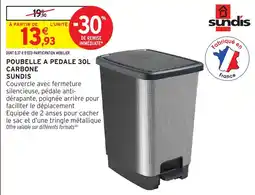 Intermarché Hyper SUNDIS POUVELLE A PEDALE 30L CARBONE offre