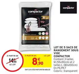 Intermarché Hyper Compactor sacs de rangement sous vide offre