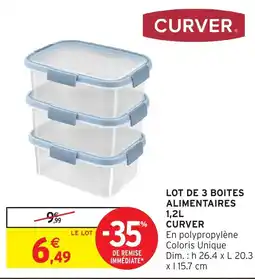 Intermarché Hyper CURVER BOITES ALIMENTAIRES offre