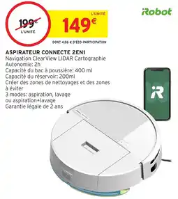 Intermarché Hyper iRobot ASPIRATEUR CONNECTE 2EN1 offre