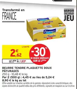 Intermarché Express Pâturages Beurre Tendre Doux offre