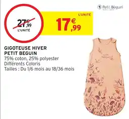 Intermarché Hyper Petit Béguin GIGOTEUSE HIVER offre