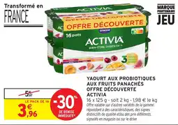 Intermarché Express ACTIVIA YAOURT AUX PROBIOTIQUES AUX FRUITS PANACHÉS offre