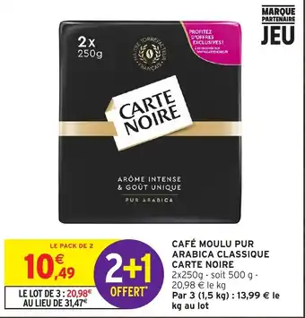 CARTE NOIRE CAFÉ MOULU PUR ARABICA CLASSIQUE