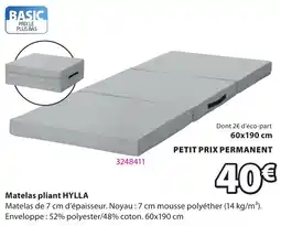 JYSK HYLLA Matelas pliant offre