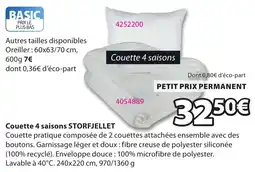 JYSK STORFJELLET Couette 4 saisons offre