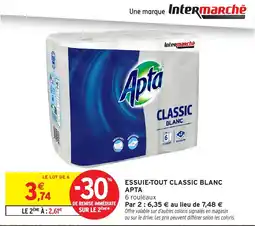 Intermarché Hyper Apta Essuie-tout Classic Blanc offre