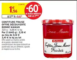Intermarché Hyper Bonne Maman Confiture fraise offre