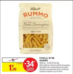Intermarché Hyper RUMMO FUSILLI N°48 offre