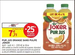 Intermarché Hyper JOKER PUR JUS offre