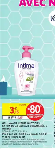 Intermarché Hyper Intima Gel lavant intime quotidien Extra Doux offre