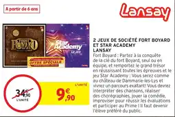 Intermarché Hyper Lansay 2 jeux de société Fort Boyard et Star Academy offre