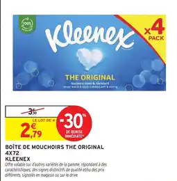 Intermarché Hyper KLEENEX BOÎTE DE MOUCHOIRS THE ORIGINAL offre