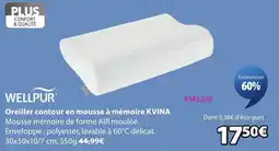 JYSK Wellpur oreiller contour en mousse à mémoire kvina offre