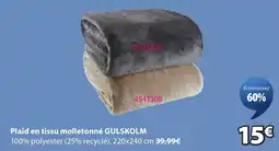 JYSK Gulskolm plaid en tissu molletonné offre