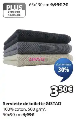 JYSK GISTAD Serviette de toilette offre