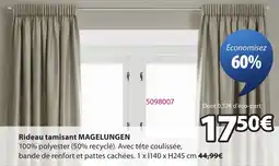 JYSK MAGELUNGEN Rideau tamisant offre