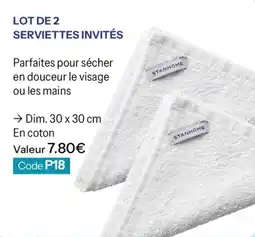 Stanhome STANHOME Serviettes invités offre