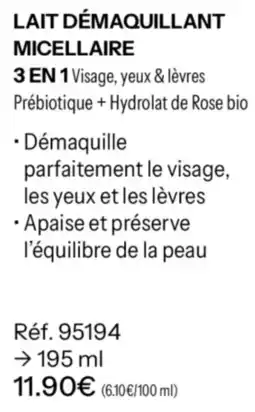 Stanhome LAIT DÉMAQUILLANT MICELLAIRE offre