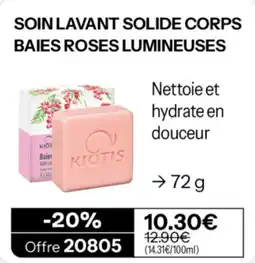 Stanhome KIOTIS Soin lavant solide corps Baies roses lumineuses offre