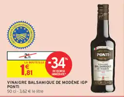 Intermarché Contact PONTI Vinaigre balsamique de Modène IGP offre